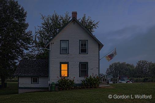 Lockmaster's House In First Light_20031.jpg - Rideau Canal Waterway photographed near Smiths Falls, Ontario, Canada.